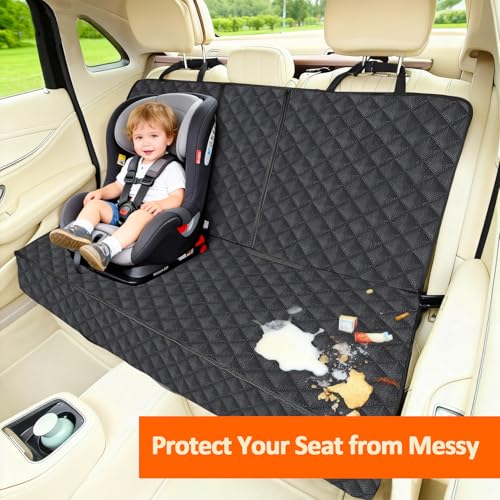 Dog Car Seat Cover for Back Seat Pet Cover for Dogs, Waterproof Nonslip Car Seat Covers Protector Scratchproof Pet Bench Seat Covers for Cars Large Sedan & Large SUV