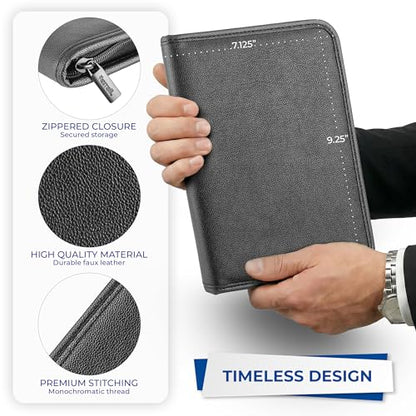 Samsill Car Registration and Insurance Holder, Owner's Manual Glove Box Organizer, 7.25 x 10 inches, Car Document Holder, Black