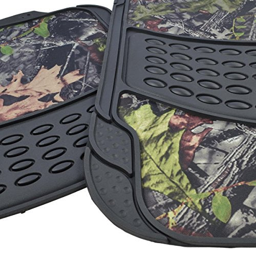 BDK Camouflage 4 Piece All Weather Waterproof Rubber Car Floor Mats - Fit Most Car Truck SUV, Trimmable, Heavy Duty - MT-684-CM