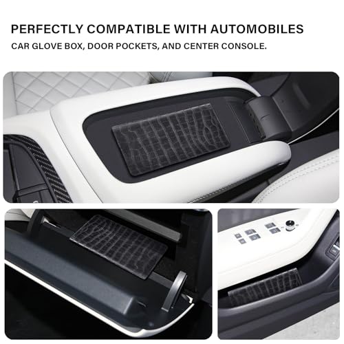 Car Registration and Insurance Holder, Black Vehicle Glove Box Car Organizer with Magnetic Closure for Documents, Cards, License Car Organization, 1 Pack - color: Black