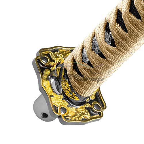 EZAUTO WRAP 15cm Gold Black Shift Knob Samurai Sword Alloy Katana with Adapter Universal