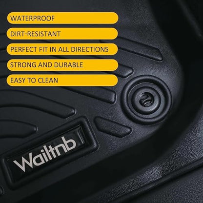 Floor Mats Custom for 2018-2025 Audi Q5 / SQ5 2023 2022 2021 2020 2019 2018 All Weather Protection Non-Slip Durable Floor Liners Fits Front& 2nd Row Full Set Black Accessories - style: 24|For Audi Q5/SQ5 | 2018-2025 | Mat