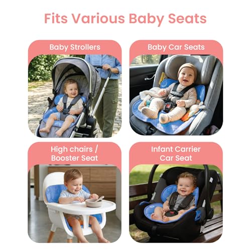 Piddle Pad 2-Pack, Potty Training Car Seat Protector, Toddler Car Seat Cover & Stroller Protector, Machine Washable Waterproof Car Seat, Anti-Slip, Universal Fit (Blue) - color: Blue