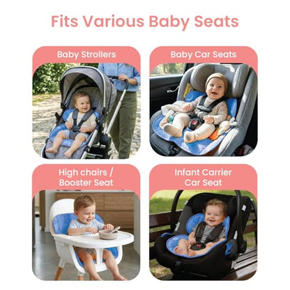 Piddle Pad 2-Pack, Potty Training Car Seat Protector, Toddler Car Seat Cover & Stroller Protector, Machine Washable Waterproof Car Seat, Anti-Slip, Universal Fit (Blue) - color: Blue
