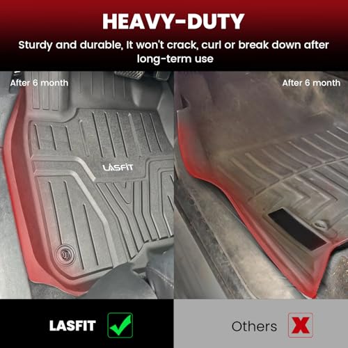 LASFIT Floor Mats & Trunk Mat for Honda CR-V 2017-2022 Gas Only (Upper Position), All Weather Protection TPE Floor Liners 1st & 2nd Row & Cargo Mat Full Set, Black - style: 2）For Honda CR-V | 2017-2022 | Full Set (Cargo Mat in Upper Position)