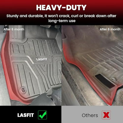 LASFIT Floor Mats & Trunk Mat for Honda CR-V 2017-2022 Gas Only (Upper Position), All Weather Protection TPE Floor Liners 1st & 2nd Row & Cargo Mat Full Set, Black - style: 2）For Honda CR-V | 2017-2022 | Full Set (Cargo Mat in Upper Position)