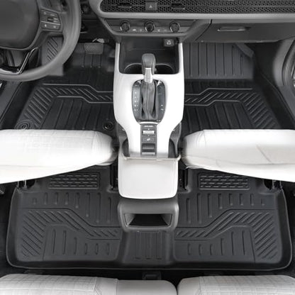 Floor Mats for Honda HR-V 2023-2026, All Weather Floor Mats Trunk Cargo Liner with Backrest Protectors and Door Sill Guards Accessories, Full Coverage Set - style: For Honda HR-V | 2023-2026