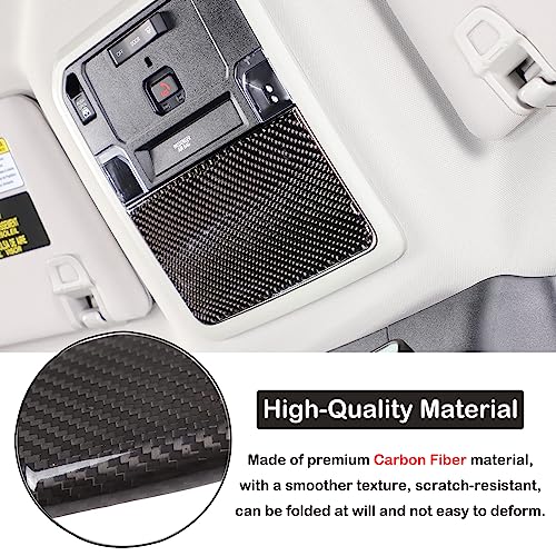 Aunginsy Car Roof Glasses Box Cover Decorative Sticker Compatible with Toyota Tundra/Sequoia 2022-2024 Real Carbon Fiber Car Roof Glasses Box Panel Trim Sticker Protection Cover Interior Accessories - size: Car Roof Glasses Box Cover Sticker