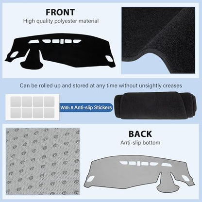 Dashboard Cover Mat Compatible with Chevy Trax 2024 2025 Accessories Dash Cover Non-Slip Dash Mat Sunshade Glare UV Rays Protector Pad Carpet - size: Fit for Chevy Trax 2024