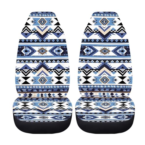 Dreaweet Aztec Seat Covers for Cars SUV Trucks Native American Indian Tribal Navajo Car Seat Covers Front Seats Only,Southwestern Car Accessories Interior - color: Aztec Tribal Pattern