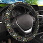 Garden Plants Floral Elastic Steering Wheel Cover, Non-Slip Breathable Neoprene Steering Wheel Covers, Women Car Accessories, Universal 15 Inch Fit Auto, Suvs, Truck - color: Garden Plants Floral