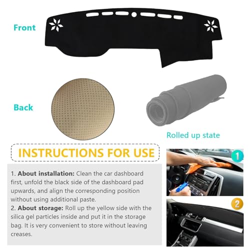 Dashboard Cover Suitable for Toyota 4Runner 2010-2024 Car Dashboard Cover Sun Visor Mat Non-Slip Polyester Dashboard Accessories (Black) - size: 2010-2024 For Toyota 4Runner