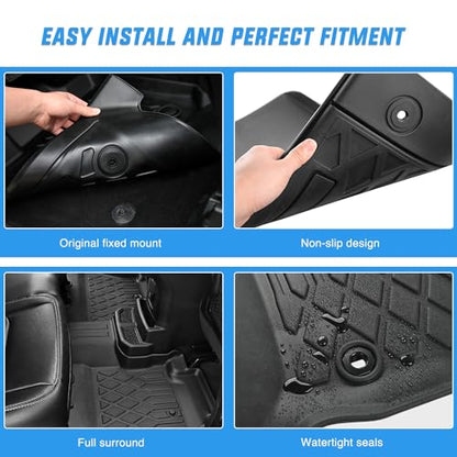 Nilight TPE Floor Mats for Subaru Ascent 7 Seater 2nd Row Bucket Seat 2019 2020 2021 2022 2023 2024 2025 2026 All Weather Custom Fit Heavy Duty Floor Liners - color: 2019-2026 Ascent 7 Seat Bucket Seat