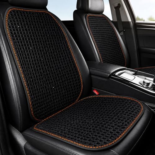Cooling&Breathable 3D Air Mesh Car Seat Cushion for Summer, Universal Ventilated Comfortable Seat Pad, Suitable for Sedans,Vans,Pickup,Trucks,Suvs (Black-1PcsBackCushion+1PcsSeatPad) - color: Black-1pcsbackcushion+1pcsseatpad