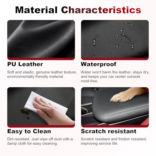 Center Console Cover fit for Lexus 2015-2021 NX NX300h/NX300/NX200t Armrest Cushion Vehicle Accessories Car Console Covers Automotive Interior Accessory Waterproof PU Leather