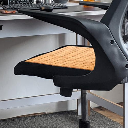 DECHOUS Natural Bamboo Chair Cushion Summer Cooling Car Seat Cover Pad for Office Chair - Breathable Seat Cushion Mat Comfort and Durability - 16.2 Inch