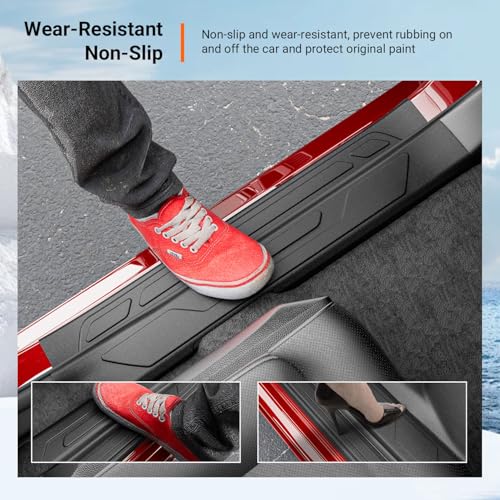 powoq 8Pcs Door Sill Protectors Compatible with 2022-2026 Toyota Tundra Door Sill Guard Threshold Protector Entry Guard Replacement for 2022-2026 Toyota Tundra Accessories - size: Compatible with 2022-2026 Toyota Tundra