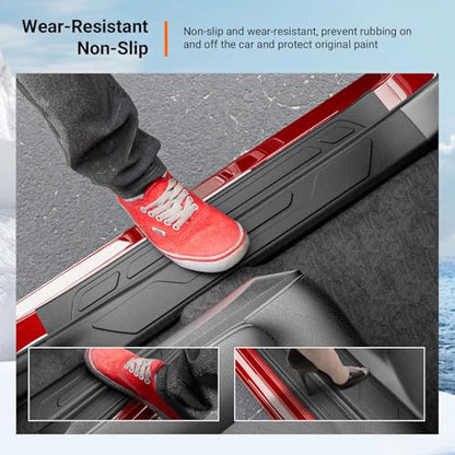 powoq 8Pcs Door Sill Protectors Compatible with 2022-2026 Toyota Tundra Door Sill Guard Threshold Protector Entry Guard Replacement for 2022-2026 Toyota Tundra Accessories - size: Compatible with 2022-2026 Toyota Tundra