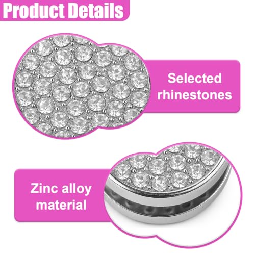 YoRise 4PCS Bling Car Hooks, Crystal Rhinestone Car Storage Hook with Self-Adhesive Backing, Multi-Function Dashboard Hooks, Hanging Mini Hook for Vehicle Cable Keys Sunglasses Hat (White) - color: White
