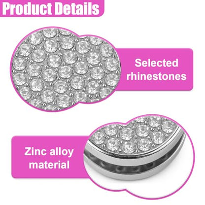 YoRise 4PCS Bling Car Hooks, Crystal Rhinestone Car Storage Hook with Self-Adhesive Backing, Multi-Function Dashboard Hooks, Hanging Mini Hook for Vehicle Cable Keys Sunglasses Hat (White) - color: White