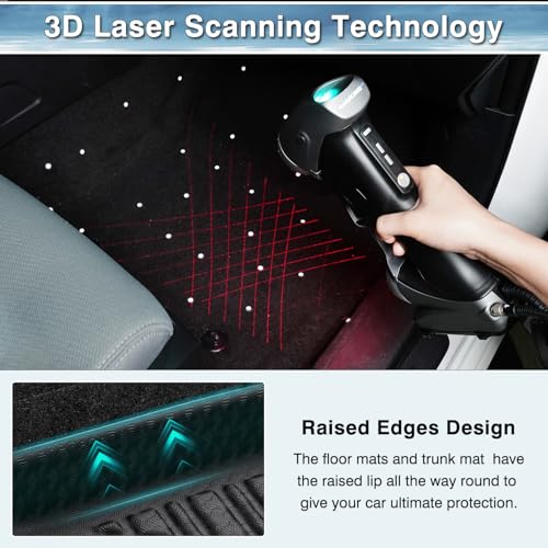 Mixsuper Floor Mats for Hyundai Kona 2024 2025 2026 SE | SEL | N LINE | Limited (Not for Kona Electric) All Weather Floor Liners Durable 1st and 2nd Row Set Black