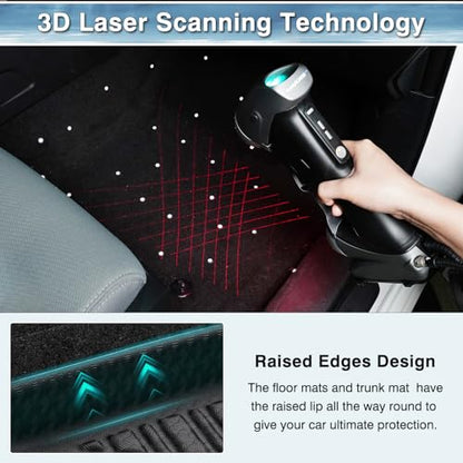 Mixsuper Floor Mats for Hyundai Kona 2024 2025 2026 SE | SEL | N LINE | Limited (Not for Kona Electric) All Weather Floor Liners Durable 1st and 2nd Row Set Black
