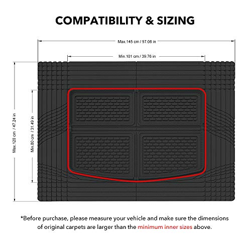 3D MAXpider Universal All-Weather Hybrid Rubber Cargo Liner Trunk Mat for Cars Trucks SUVs