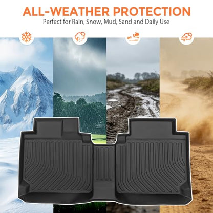 Floor Mats for Chevrolet Chevy Equinox 2012-2017 and for GMC Terrain 2012-2017, Custom Fit Heavy Duty TPE All Weather Protection, Waterproof Non-Slip Black (Two-Row Floor Mats & Cargo Liner) - style: 03) For Chevy Equinox | 2012-2017 | & For GMC Terrain |