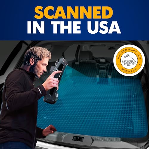 Premium Cargo Liner for Ford Explorer 2020-2025 Behind 2nd Row - 100% Protection - Custom Fit Car Trunk Mat - Easy-to-Wash & All-Season Black Cargo Mat - 3D Shaped Laser Measured Trunk Liners