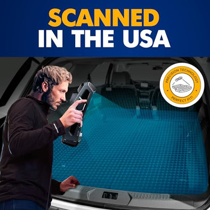 Premium Cargo Liner for Ford Explorer 2020-2025 Behind 2nd Row - 100% Protection - Custom Fit Car Trunk Mat - Easy-to-Wash & All-Season Black Cargo Mat - 3D Shaped Laser Measured Trunk Liners