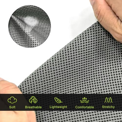 Golf Cart Seat Covers Front & Rear Set for Club Car Precedent | Also Fits Club Car Tempo & Yamaha G29 | Breathable Mesh | Cool & Sweat-Proof | Machine Washable | Easy to Install, Black&Grey - color: Grey & Black, size: Rear + Front Seat Precedent TEMPO YA