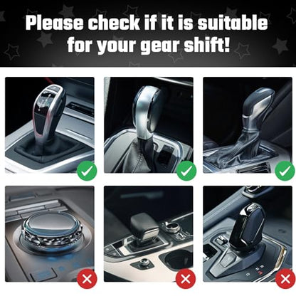 Automotive Interior Mini Funny Car Gear Shift Hoodie Knob Cover Universal Upgrade Star Glow in The Dark Gear Shift Cover, Black A