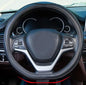 Mayco Bell Flat Bottom Size Steering Wheel Cover Anti-Slip,Safety,Soft,Breathable,Durable,Full Surround,Comfortable Grip Microfiber Leather (D-Shape,Black) - color: Black, size: D Shape