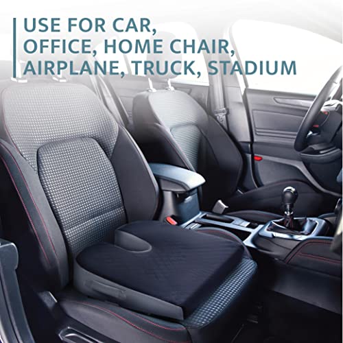 Kölbs Car Seat Cushion Truck Driver Cushion, Wedge Seat Cushion with Cutout for Coccyx Tailbone Pain Relief, Stylish Chic Jacquard Cover