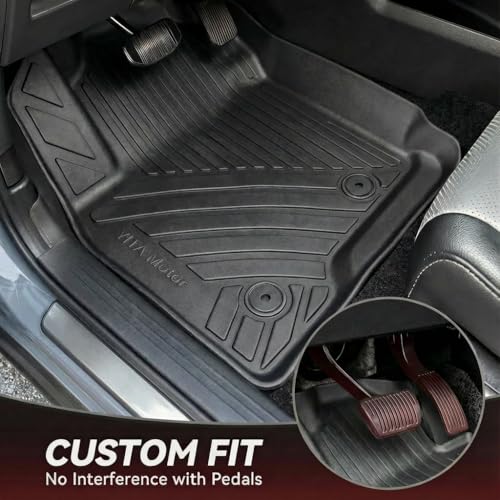 YITAMOTOR Floor Mats Fit for 2024 2025 2026 Chevrolet Trax ACTIV/LS/LT/RS, TPE All Weather Custom Fit Floor Liners & Cargo Mat for Chevy Trax Accessories, Automotive 1st & 2nd Row Car Mats Set, Black - style: 24-26 Chevy Trax Full Set