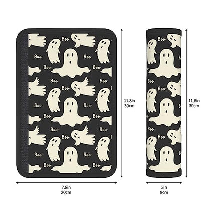 Stylish Ghost Pattern Seat Belt Covers Soft Comfortable Shoulder Strap Pads for Adults Universal Car Accessories - Pack of 2 - color: Ghost Pattern