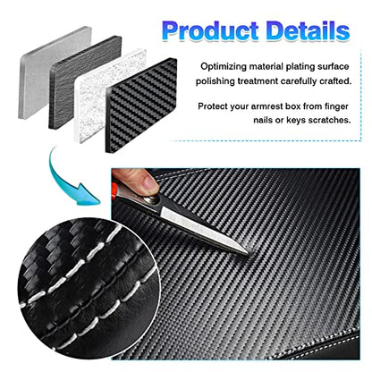 Autorder Center Console Cover for Chevy/Chevrolet Trailblazer 2021-2025 2026 Accessories Carbon Fiber Armrest Cover Anti-Scratch Middle Console Pad Leather Armrest Protector - size: 21-26 Chevy Trailblazer