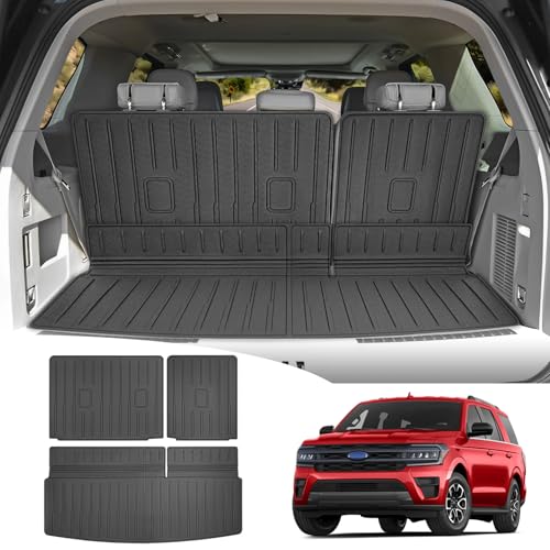 Trunk Mat & Backrest Mat for 2018-2024 Ford Expedition/Lincoln Navigator Cargo Mat(Not for Max or L Models), Rear Seat Back Cover Cargo Liner Only for 18-24 Expedition/Navigator Accessories - size: Backrest Mat+Trunk Mat(2018-2024)