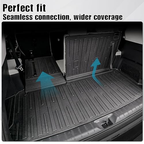 Cargo Mat with Backrest Mat 2-in-1 for 2024 2025 2026 Toyota Grand Highlander Car Mat Accessories, TPE All Weather Cargo Liner Trunk Mat(Grand Highlander-2 in 1 Trunk Mat)