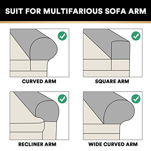 2 Pack Thick Velvet Stretch Armrest Covers for Chairs and Sofas Armchair Covers for Arms Couch Arm Covers Armrest Covers for Sofa Non Slip, Navy - color: Navy