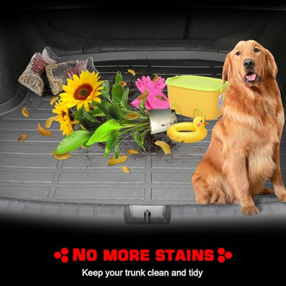 IKON MOTORSPORTS TPE Truck Bed Mat, Compatible with 2022-2024 Toyota Tundra Crew Max 5.5Ft, Custom Fit All Weather Heavy Duty 3D Rear Storage Cargo Trunk Tray Protector Liner 1PC, Black