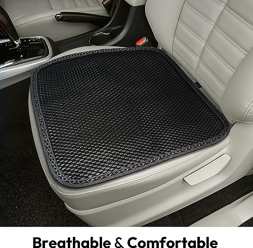 carrotez 2 Pack Double Breathable 3D Air Mesh Cool Seat Cushion Pad for Cars Seats, Home Office Chairs, Wheelchairs, 17.75" x 17.75" - Black