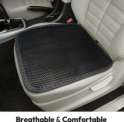 carrotez 2 Pack Double Breathable 3D Air Mesh Cool Seat Cushion Pad for Cars Seats, Home Office Chairs, Wheelchairs, 17.75" x 17.75" - Black