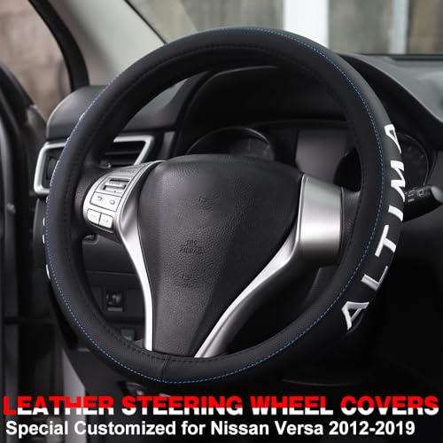 XITER Leather Steering Wheel Cover for Altima 2007-2018,with Altima Logo - color: Altima 2007-2018,With "Altima" LOGO