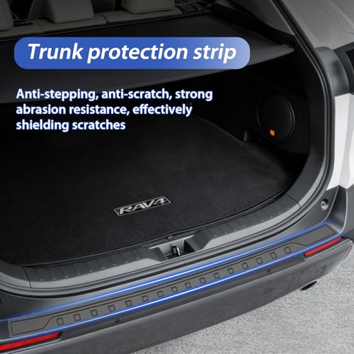 CARTIST Door Sill Protector for Toyota RAV4 2019-2025, Door Sill Guards & Rear Bumper Protector Kit for RAV4 Accessories, 5PCS Black