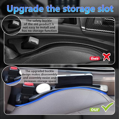 【Compatible with Honda Accord】 Seat Gap Filler,No Drop Seat Guard Compatible with Honda Accord,Drop Seat Guards for Cars(2Pcs),Emergency Keychain Car Escape Tool(2Pcs)