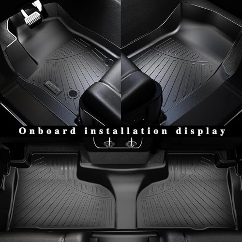 Floor Mats for Chevy Tahoe & GMC Yukon (Not XL) 2015-2020 & Trunk Mat & Backrest Mat TPE All Weather Protection Floor Liner & Cargo Liners Accessories - size: For 2015-2020 tahoe full set mat（8seat）