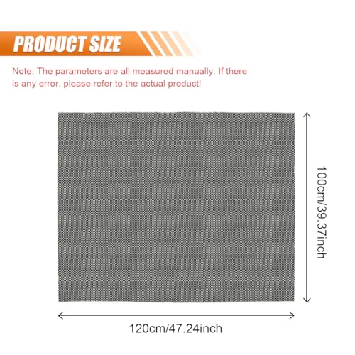 Car Roof Non-Slip Rug Pad, PVC Roof Cargo Bag Protective Mat, 47'' x 39.4'' Rooftop Cargo Carrier Bag, Multipurpose Home Liner for Kitchen, Bathroom, Shoe (Black)