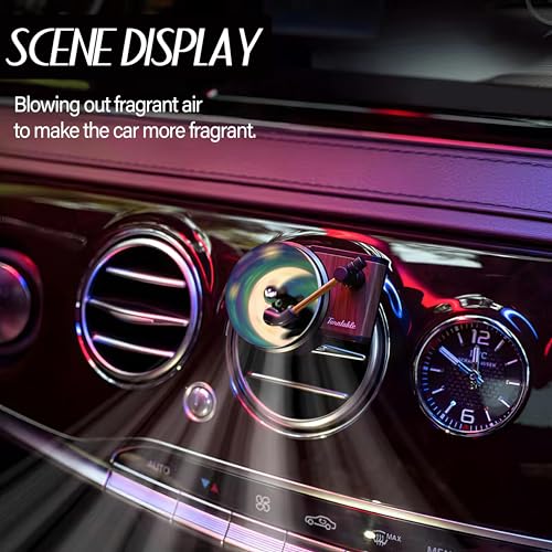 Maicican 12 PCS Starry Sky Cat Car Air Freshener Vent Clip, Cute Car Air Freshener with Record Player Design, Unique Car Accessories and Decor for Music Lovers or Cat Lover (Customized White A) - color: Customized White A