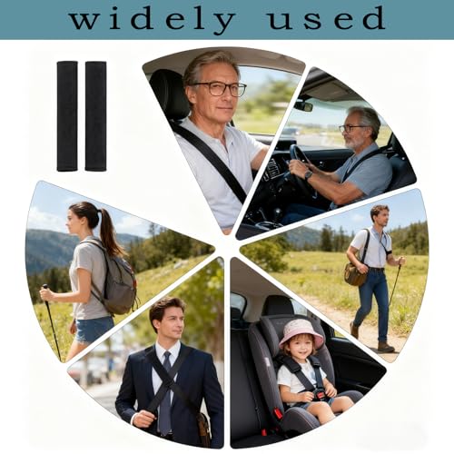 2-Piece Seat Belt Cushion and Backpack Cushion, Making Your Driving and Travel More Comfortable, Suitable for Most Car Models and Backpacks